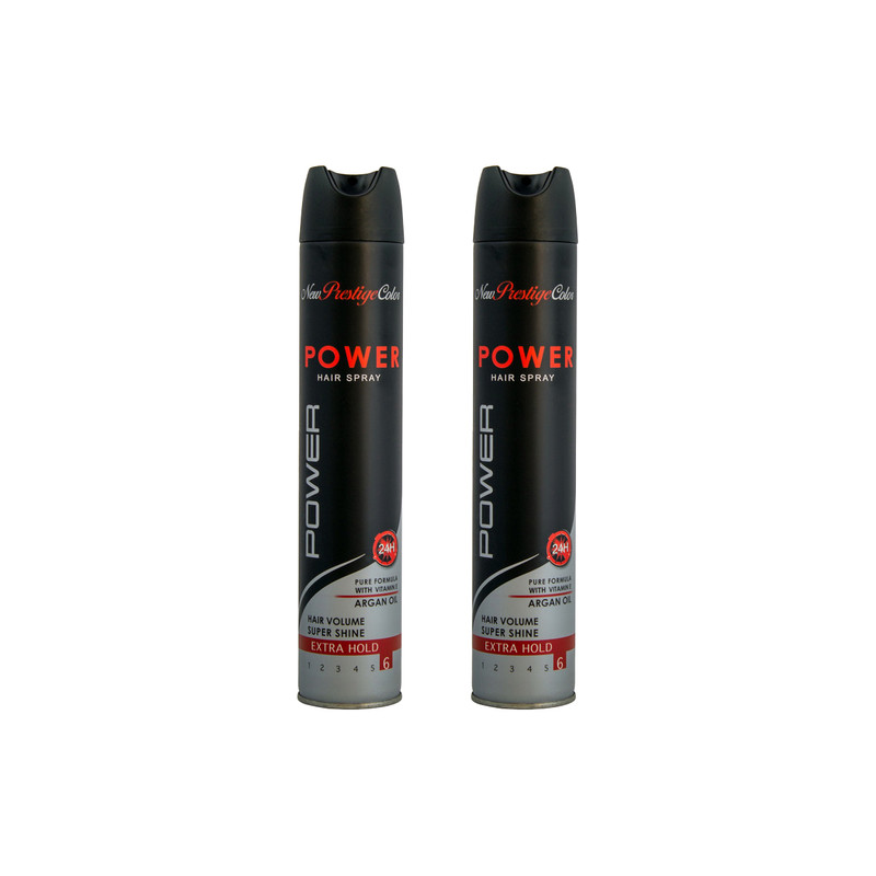اسپری حالت دهنده مو نیو پرستیژ کالر مدل SUPER SHINE حجم 500 میلی لیتر مجموعه 2 عددی