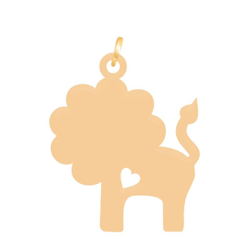 آویز گردنبند طلا 18 عیار زنانه باراد زر مدل شیر BZ216