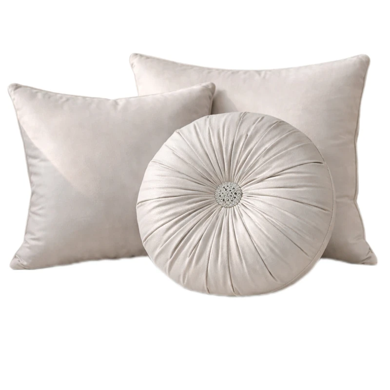 کوسن مدل مخمل ساده کد 03 سایز 40*40 مجموعه سه عددی 