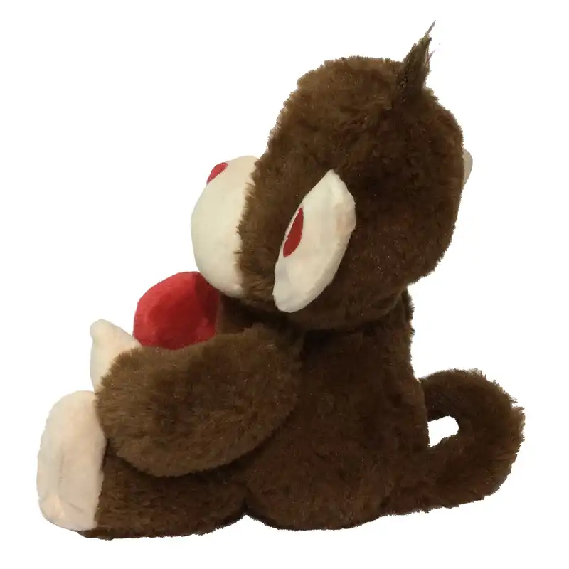 عروسک طرح میمون مدل قلب به دست کد SZ7/494 ارتفاع 27 سانتی‌متر