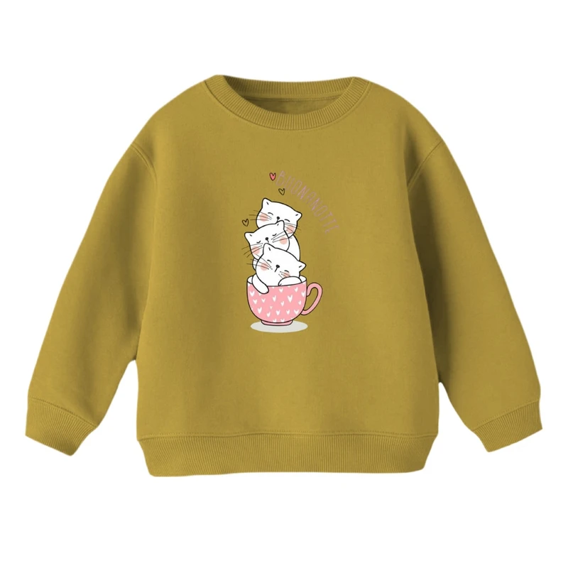 سویشرت بچگانه مدل گربه ها و فنجان 