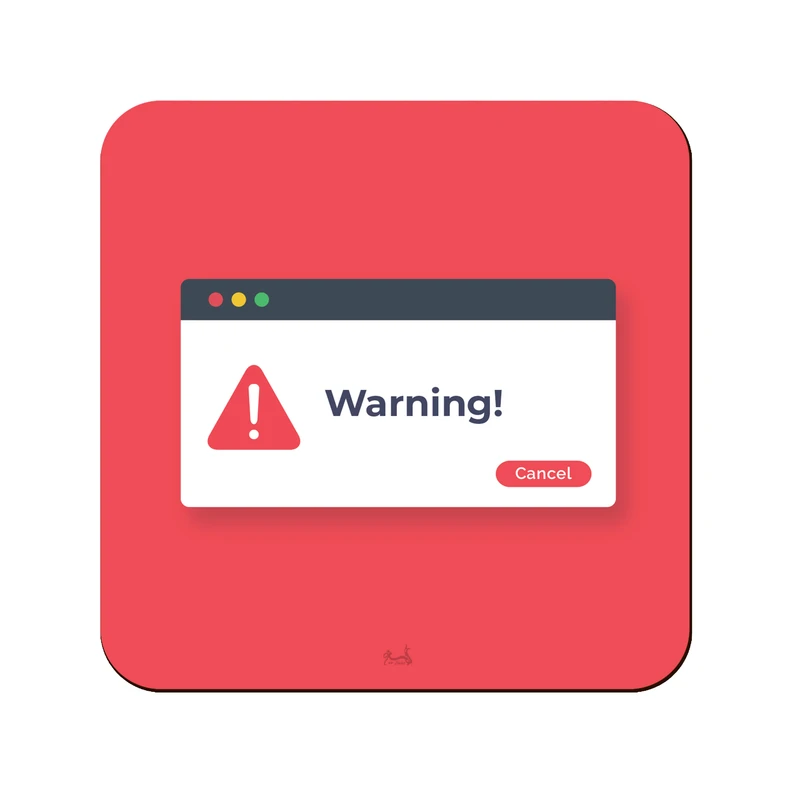زیر لیوانی لوکسینو مدل Warning کد 106