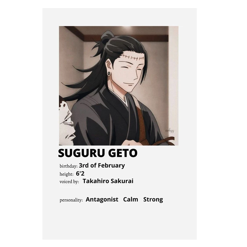 پوستر مدل گتو سوگورو geto suguru طرح انیمه جوجوتسو کایسن Jujutsu Kaisen کد 362