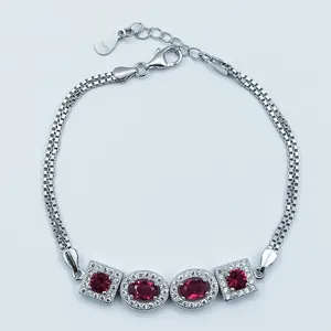 دستبند نقره زنانه سلین کالا مدل یاقوت سرخ ce-As270