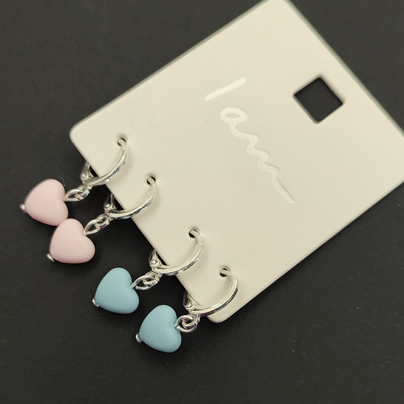 گوشواره دخترانه آی ام مدل قلب آویز گوشواره دخترانه آی ام مدل قلب آویز