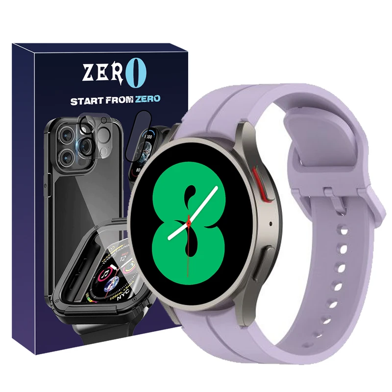 بند زیرو مدل Silic ORG AC-ZR مناسب برای ساعت هوشمند سامسونگ Galaxy Watch 4/5/6/7/Fe سایز 40/43/44/46/47 میلی متری