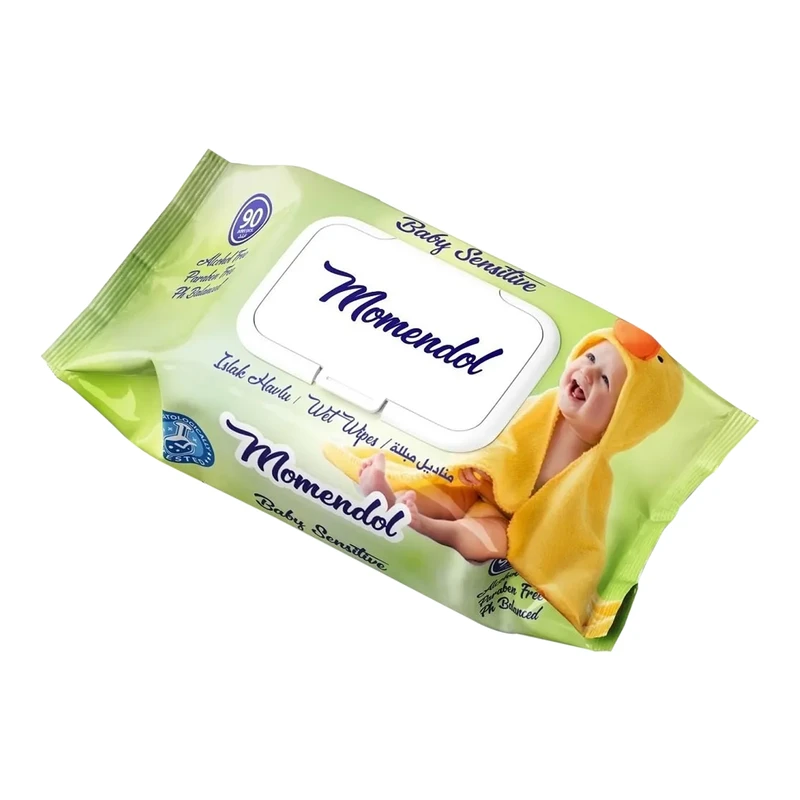 دستمال مرطوب مومندول مدل Baby بسته 120 عددی