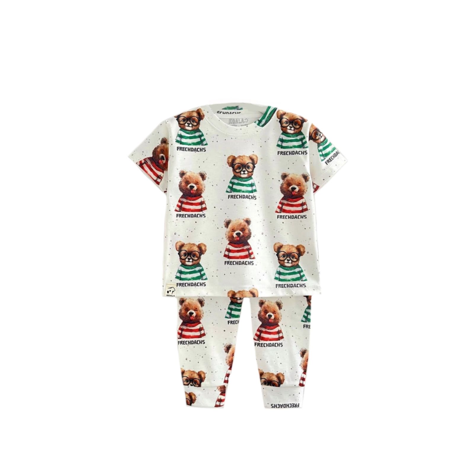 ست تی شرت و شلوار بچگانه مدل خرس عروسکی کد 422 -  - 1