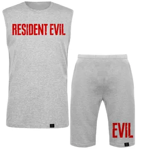 ست تاپ و شلوارک مردانه 27 مدل Resident Evil Red کد MH84