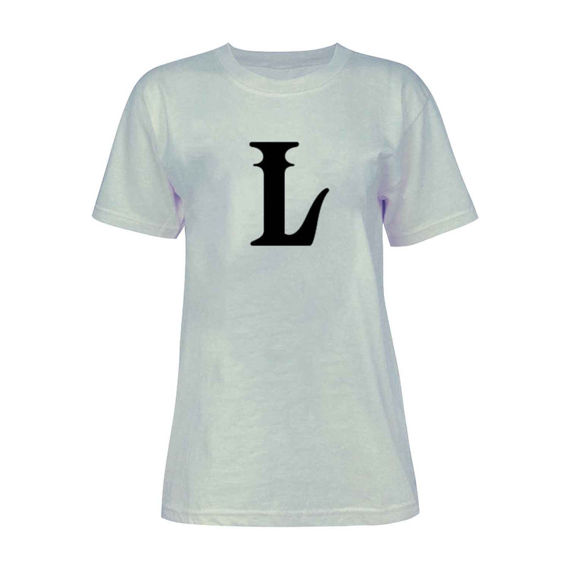 تی شرت آستین کوتاه زنانه مدل حرف L کد L230 رنگ طوسی