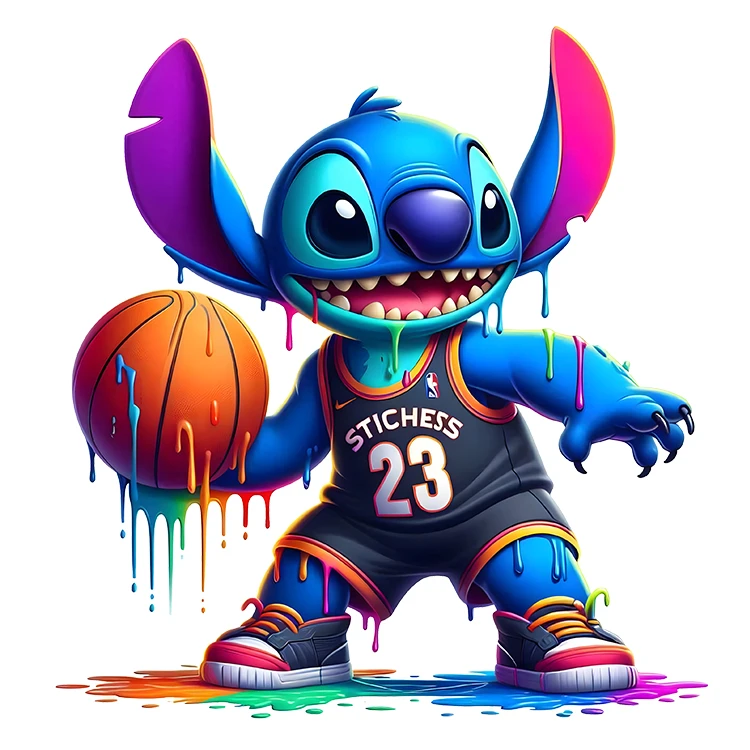 استیکر پارچه و لباس پاد آفرین مدل کارتونی استیچ کیوت بامزه کد S5001