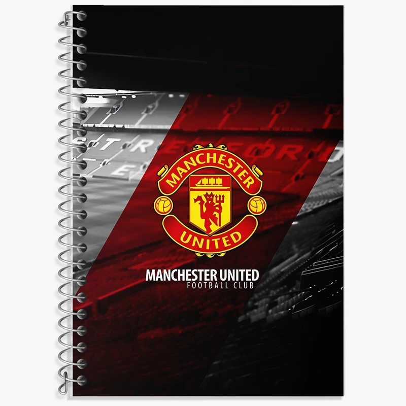 دفتر زبان 50 برگ خندالو مدل سه خط طرح منچستریونایتد (Manchester United) کد F6902