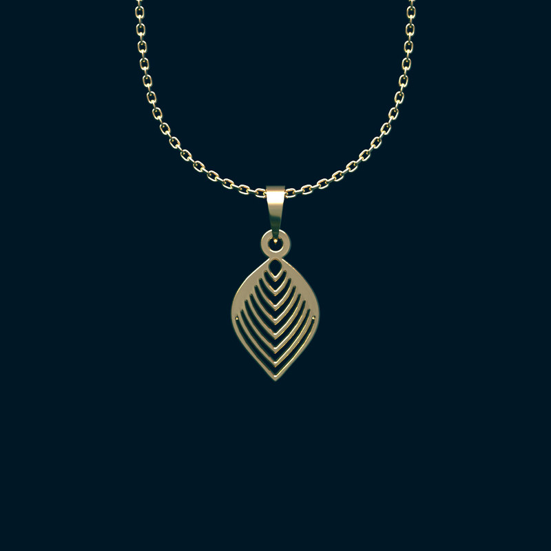 گردنبند طلا 18 عیار زنانه مدوپد مدل اشک کد SS2-1-1087