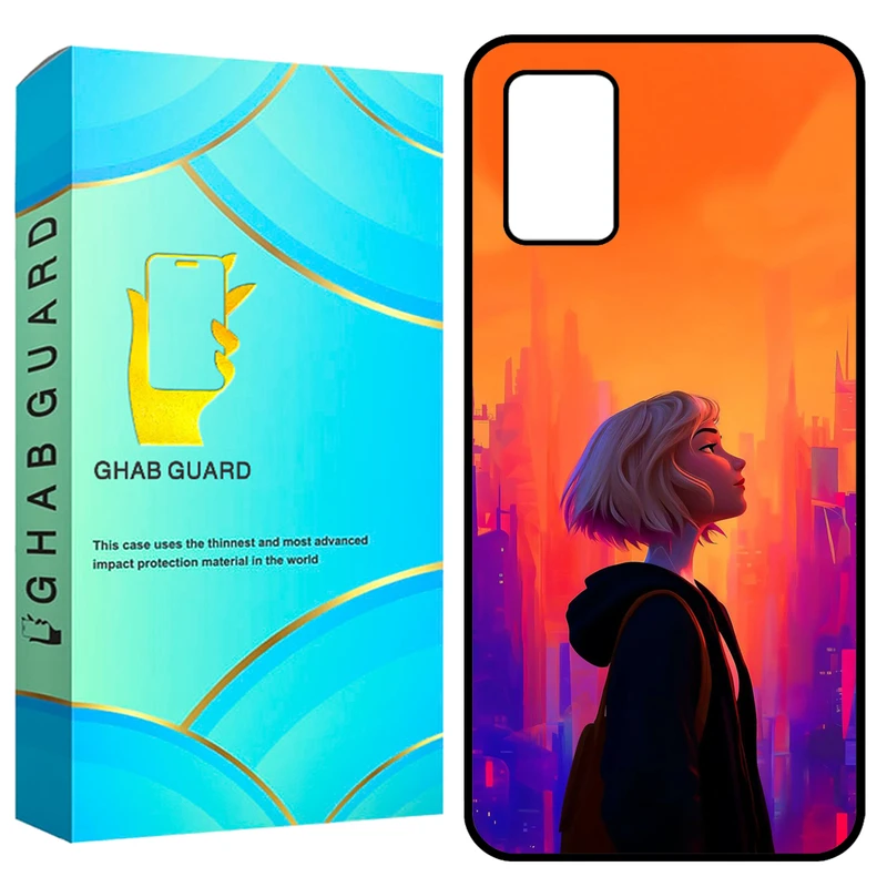 کاور قاب گارد طرح دختر مدل GCHPA03S مناسب برای گوشی موبایل سامسونگ Galaxy A02s / M02s / A03s  