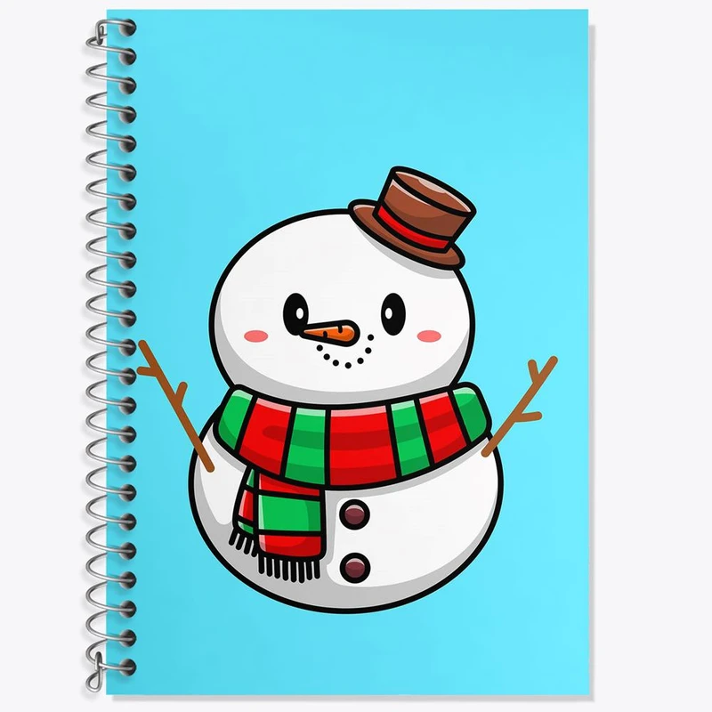 دفتر زبان 50 برگ خندالو مدل سه خط طرح آدم برفی کد 8628