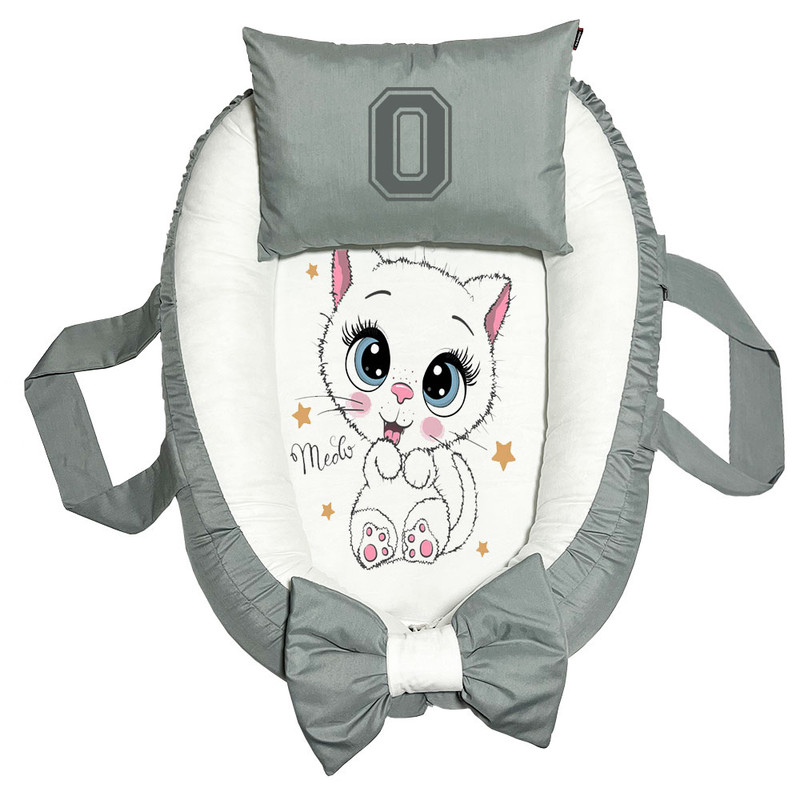 تشک غلت گیر نوزاد پاد آفرین مدل گربه طرح حرف O