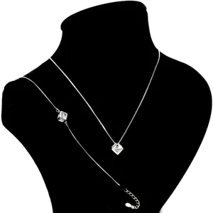 نیم ست نقره زنانه بهارگالری طرح الماس مدل Diamonds In Cube