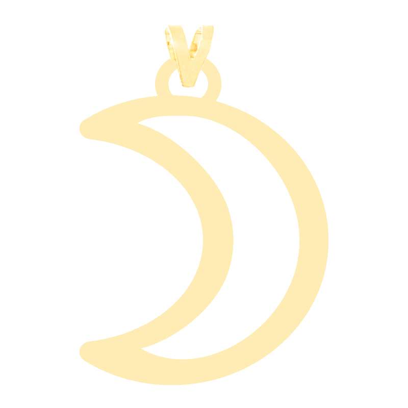 آویز گردنبند طلا 18 عیار زنانه کرابو طرح ماه مدل Kr3728