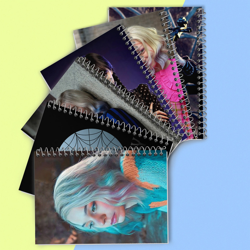 دفتر مشق 50 برگ خندالو طرح ونزدی (Wednesday) کد 719 مجموعه 6 عددی