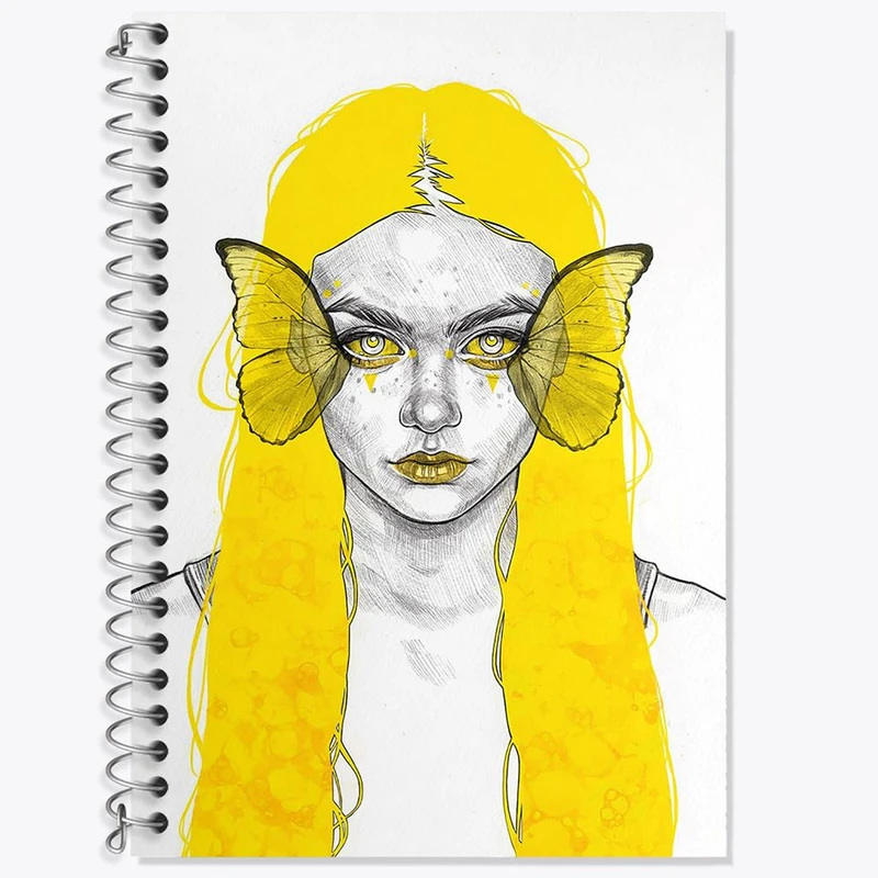 دفتر زبان 50 برگ خندالو مدل سه خط طرح دخترانه کد 25645