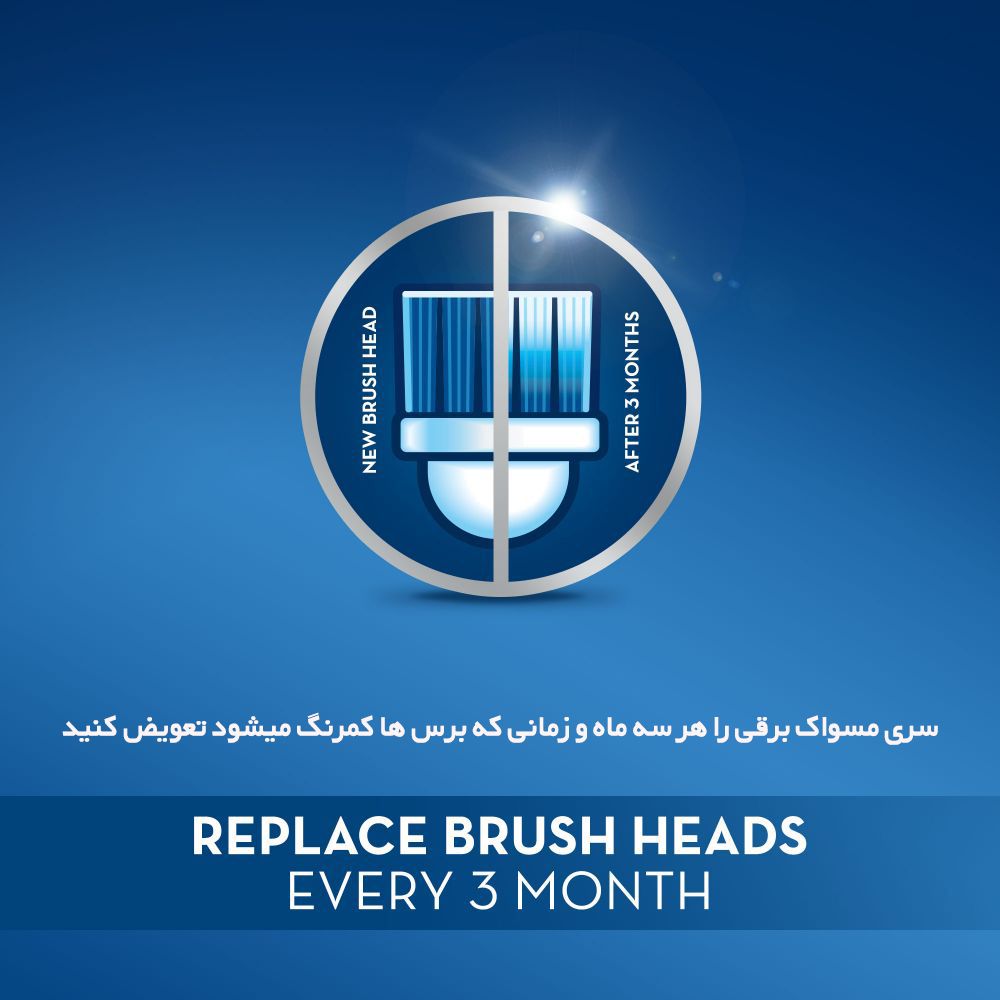 سری یدک مسواک برقی اورال-بی مدل Precision Clean -  - 7