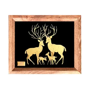 تابلو طلا کوب مارک گلد طرح گوزن کد TB6