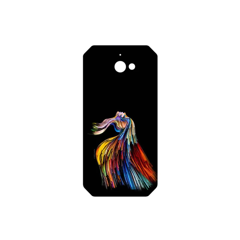 برچسب پوششی ماهوت مدل Rainbow Hair Digital Art مناسب برای گوشی موبایل کاترپیلار S50