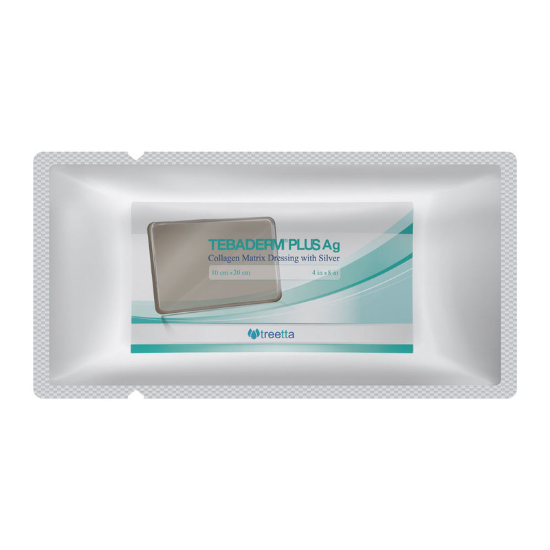 پانسمان کلاژن تریتا مدل ماتریکس طبادرم نقره 10 × 20 سانتی‌متر
