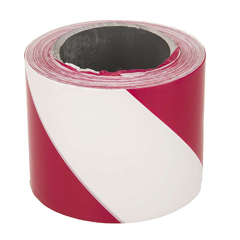 نوار خطر مدل راه راه قرمز سفید 120 متری بسته 5 عددی