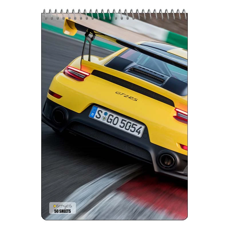 دفتر نقاشی 50 برگ سیمی کارنیکا طرح پورشه Porsche کد 44563