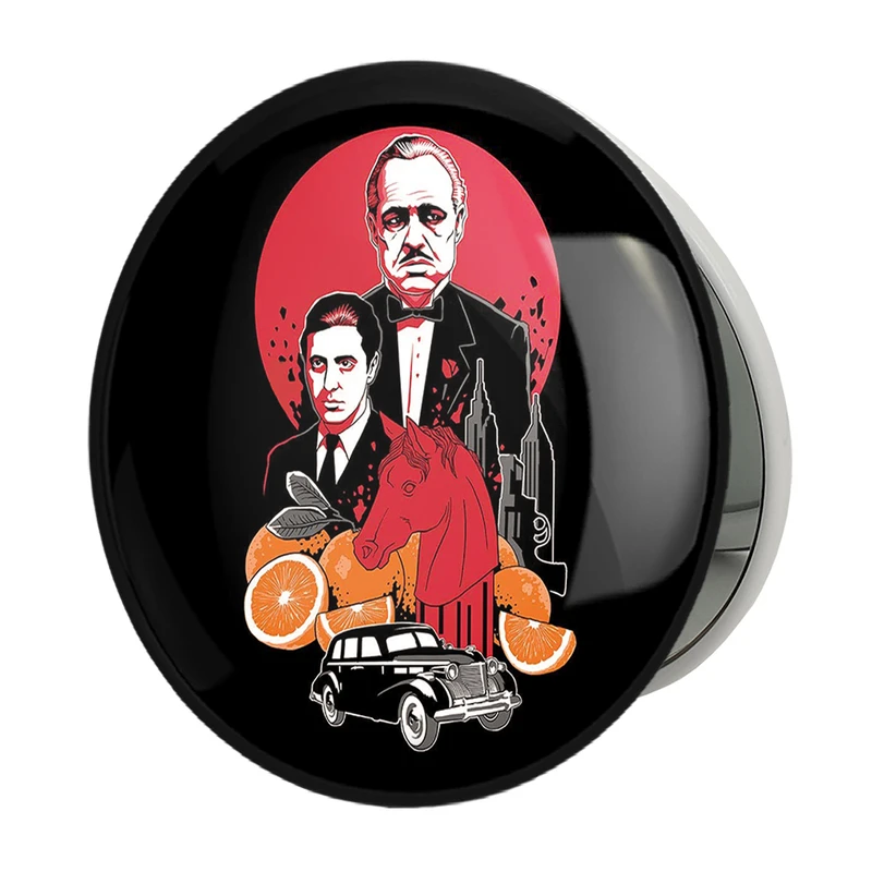 آینه جیبی خندالو طرح پدرخوانده The Godfather مدل تاشو کد 10153 