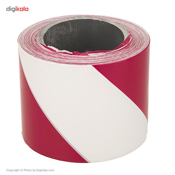 نوار خطر مدل راه راه قرمز سفید 120 متری بسته 5 عددی