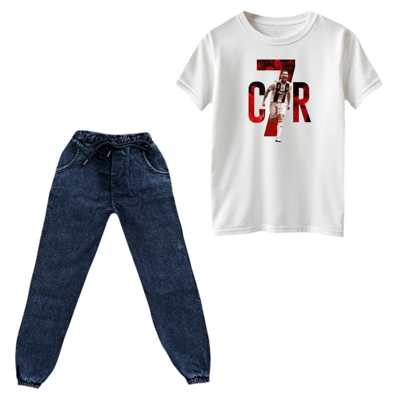 ست تی‌شرت و شلوار پسرانه مدل رونالدو کد 6