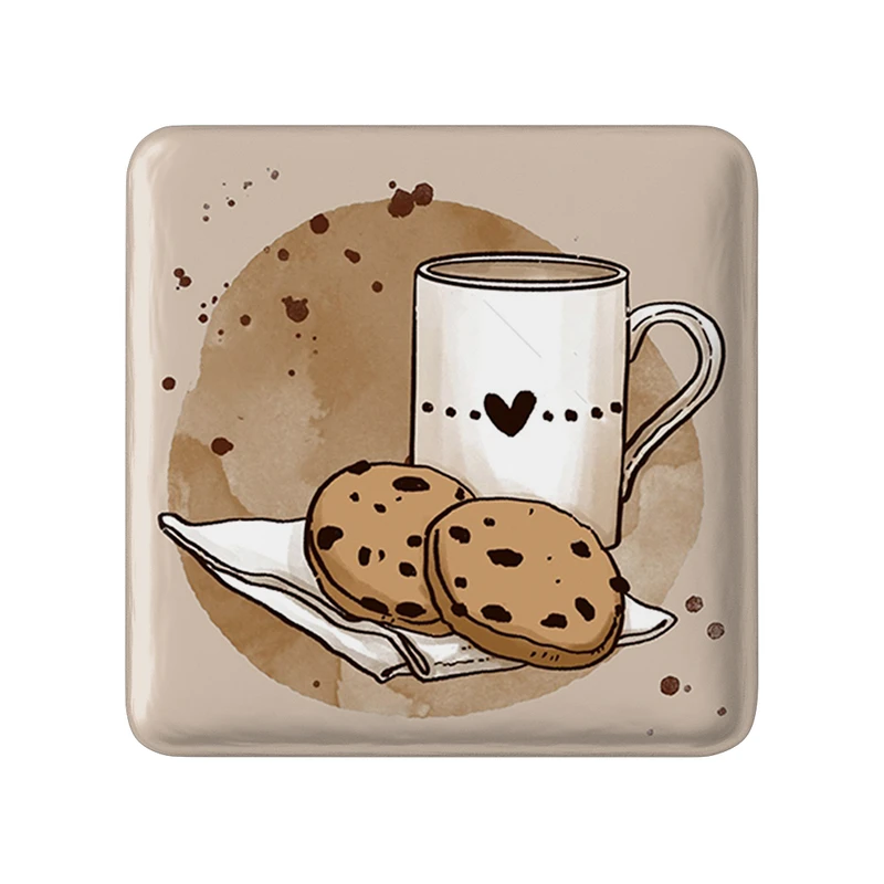 مگنت خندالو طرح قهوه Coffee  مدل مربعی کد 22001