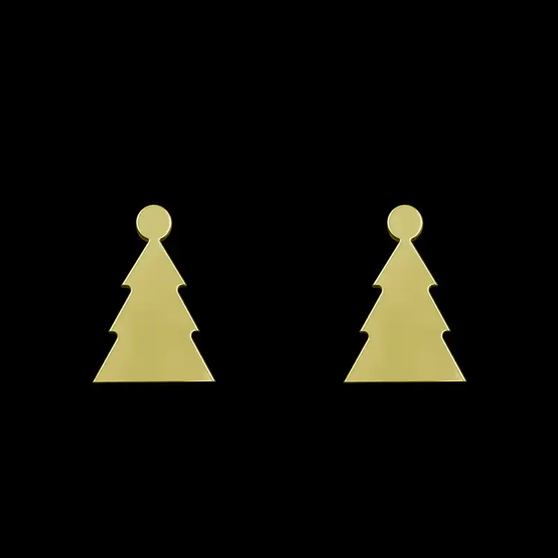 گوشواره طلا 18 عیار زنانه مدوپد مدل برگ کد GA1-15951