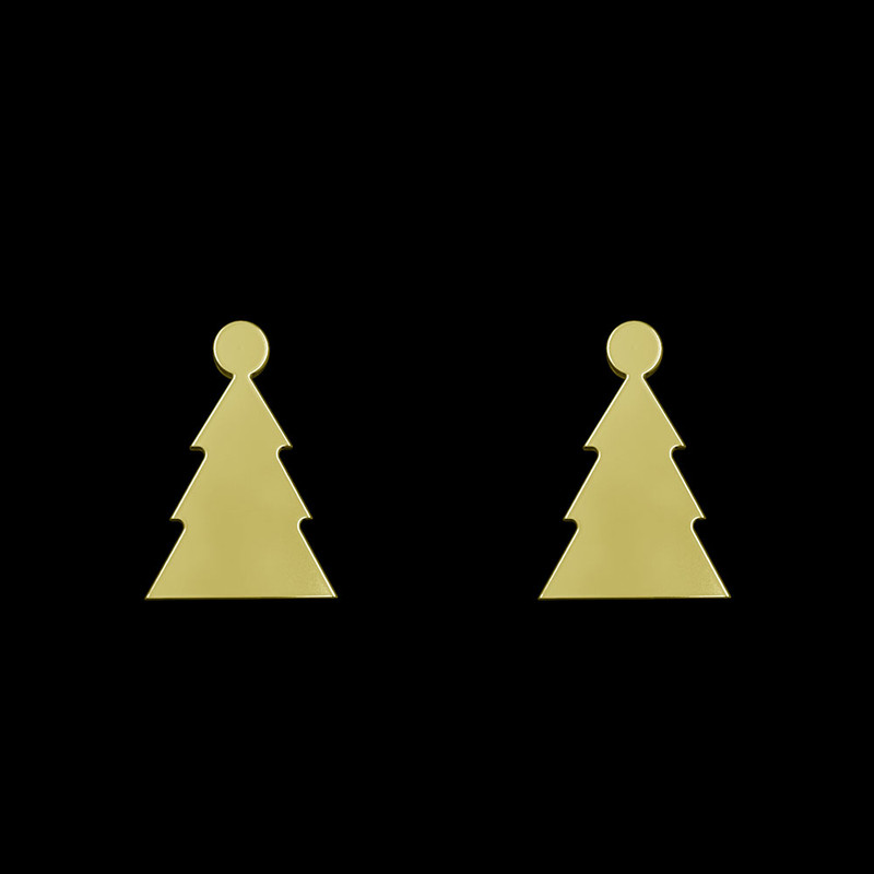 گوشواره طلا 18 عیار زنانه مدوپد مدل برگ کد GA1-15951