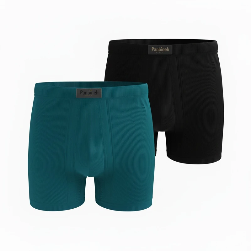 شورت پادار مردانه پنبینه مدل نخ پنبه خالص سوپر کامپکت بسته 2 عددی