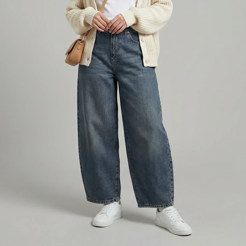 شلوار جین بگ زنانه مدل اچ ان اف 11-93