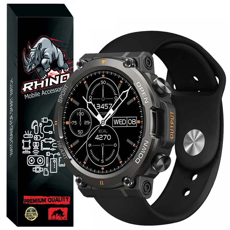 بند راینو مدل Silicon مناسب برای ساعت هوشمند اسمارت واچ K59 Pro - 2024