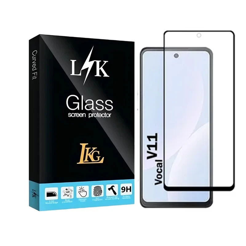 محافظ صفحه نمایش شیشه ای ال کا جی مدل FULL-LK مناسب برای گوشی موبایل وکال V11