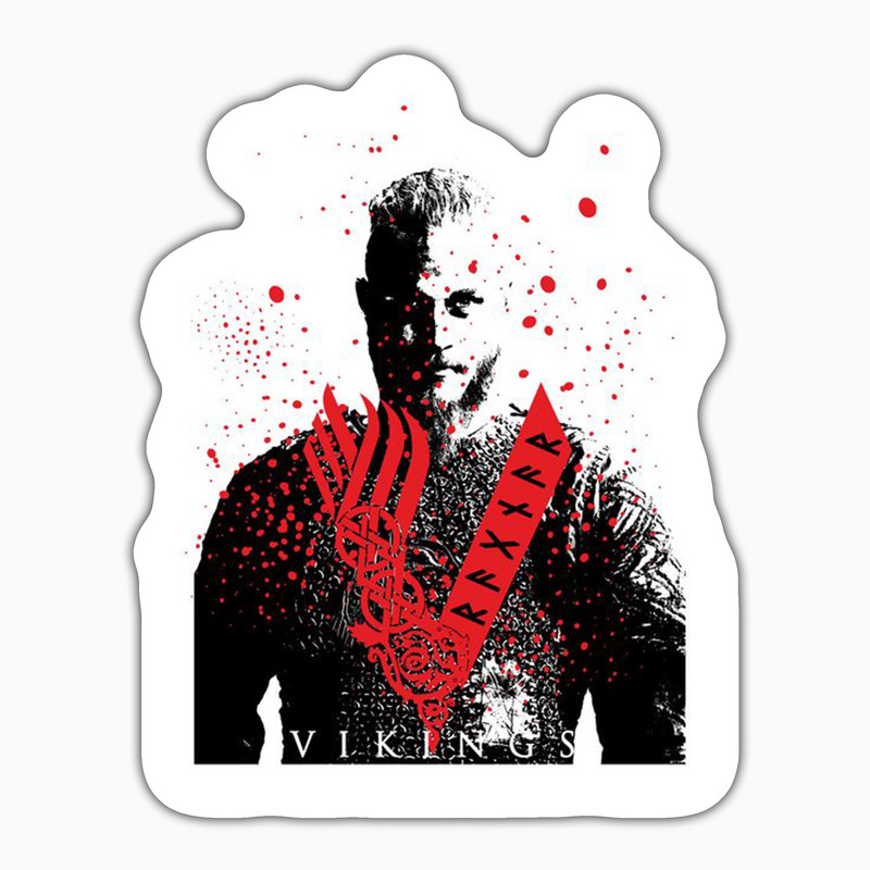استیکر لپ تاپ و موبایل بووم طرح Ragnar Lothbrok مدل V2 کد LB41