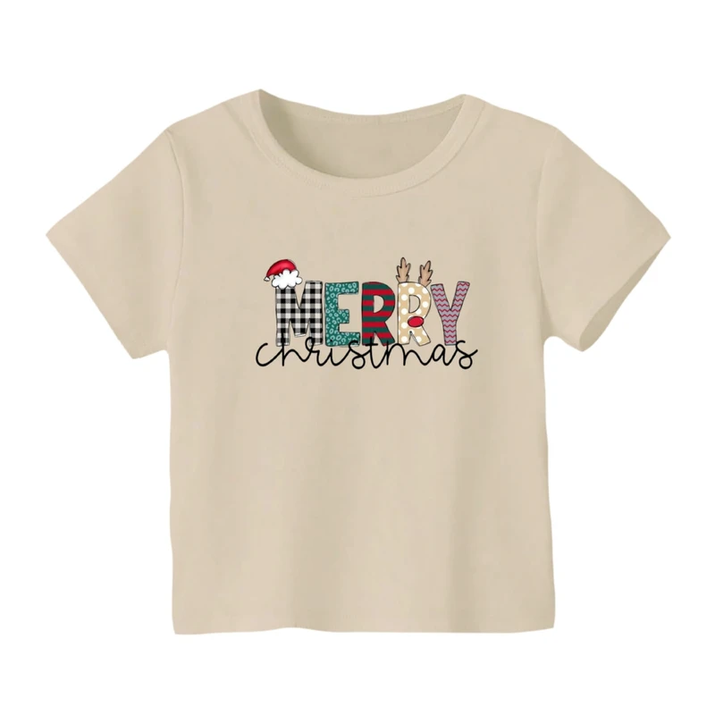 تی شرت آستین کوتاه بچگانه مدل نوشته کریسمس کد 27