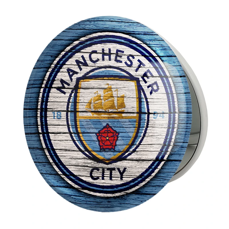 آینه جیبی خندالو طرح باشگاه منچسترسیتی Manchester City مدل تاشو کد 2053 