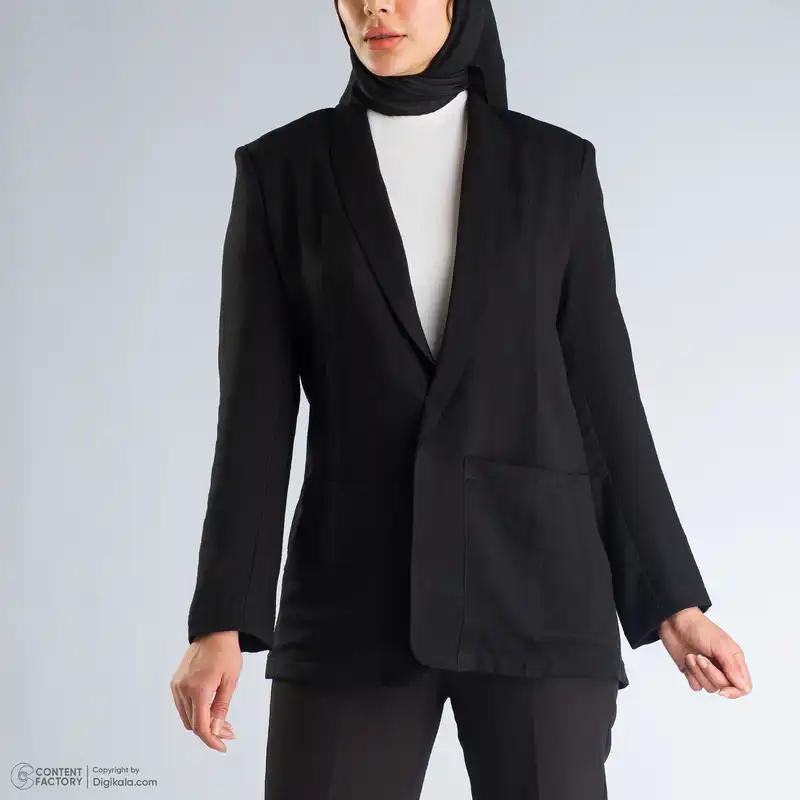 مانتو کتی زنانه گردیه مدل 312133 رنگ مشکی