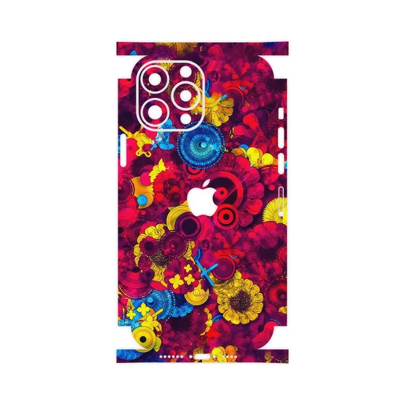برچسب پوششی ماهوت مدل Vector Flower Garden Digital Art-FullSkin مناسب برای گوشی موبایل اپل iPhone 13 Pro Max