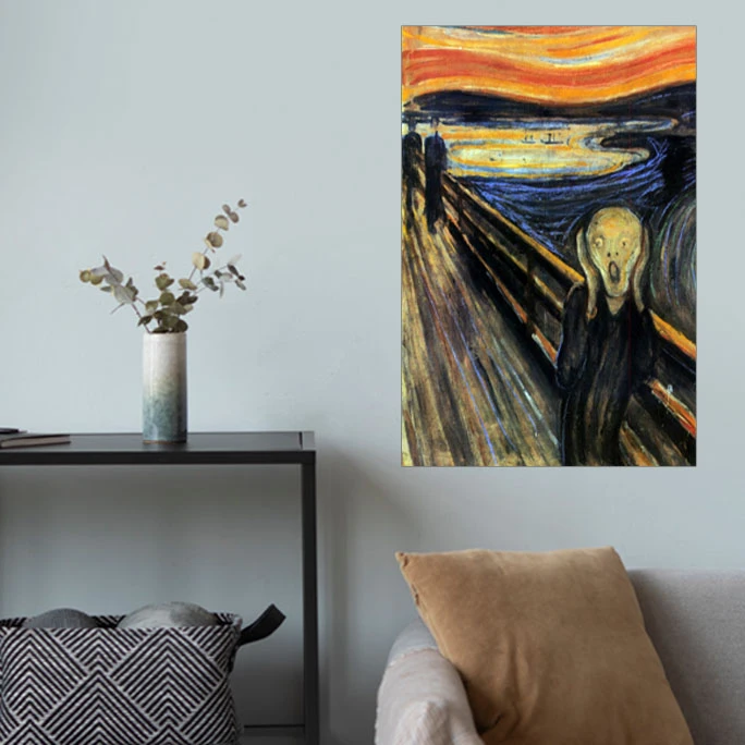 پوستر گوفی مدل نقاشی ونگوک طرح فریاد Van Gogh Scream Art Poster کد GOK65