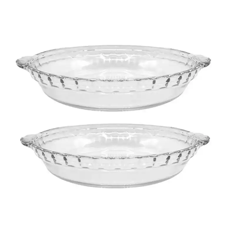 ظرف پخت پیتزا شیشه و بلور اصفهان مدل نازنین بسته 2 عددی