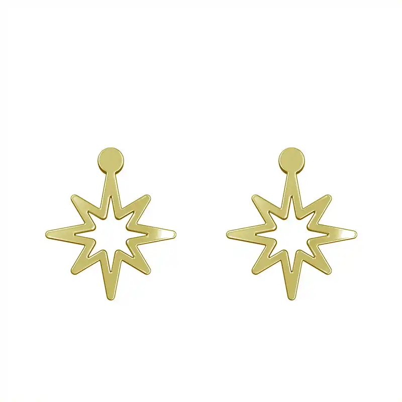 گوشواره طلا 18 عیار زنانه مدوپد مدل ستاره کد GA1-15472