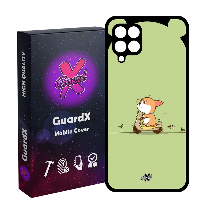 کاور گارد ایکس طرح سگ مدل Glass10660 مناسب برای گوشی موبایل سامسونگ Galaxy A12/M12/F12