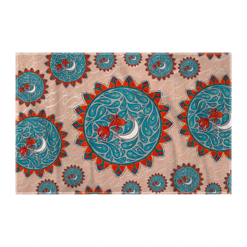 کاغذ کادو ترمه طراحان ایده مدل ماه و ماهی کد trm157